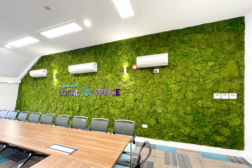 green wall office