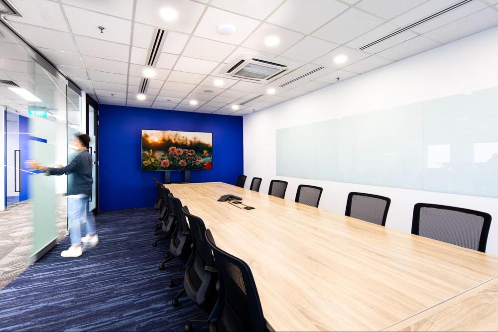 light blue office decorating ideas