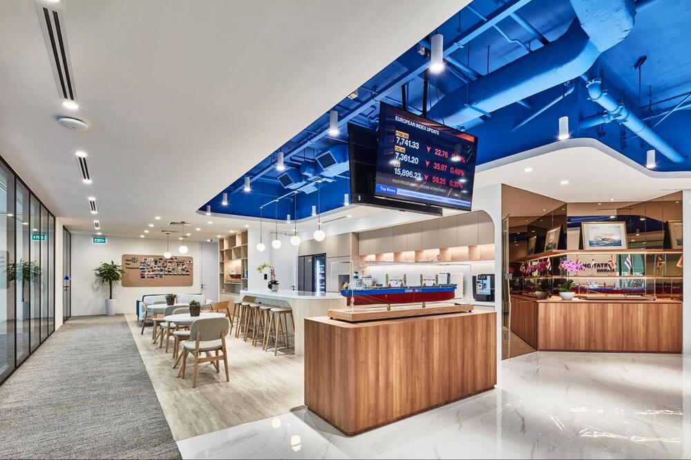 dark blue office ideas