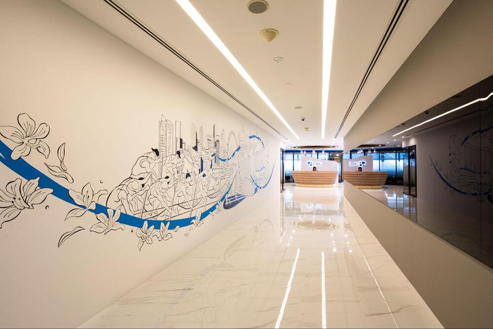 blue and white office ideas