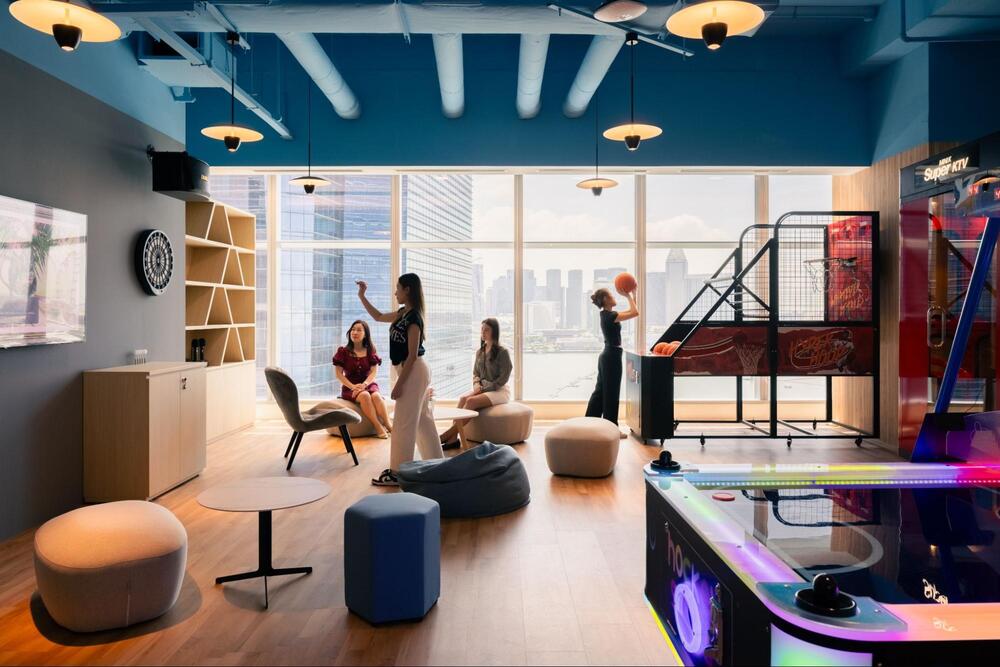 blue and brown office decorating ideas