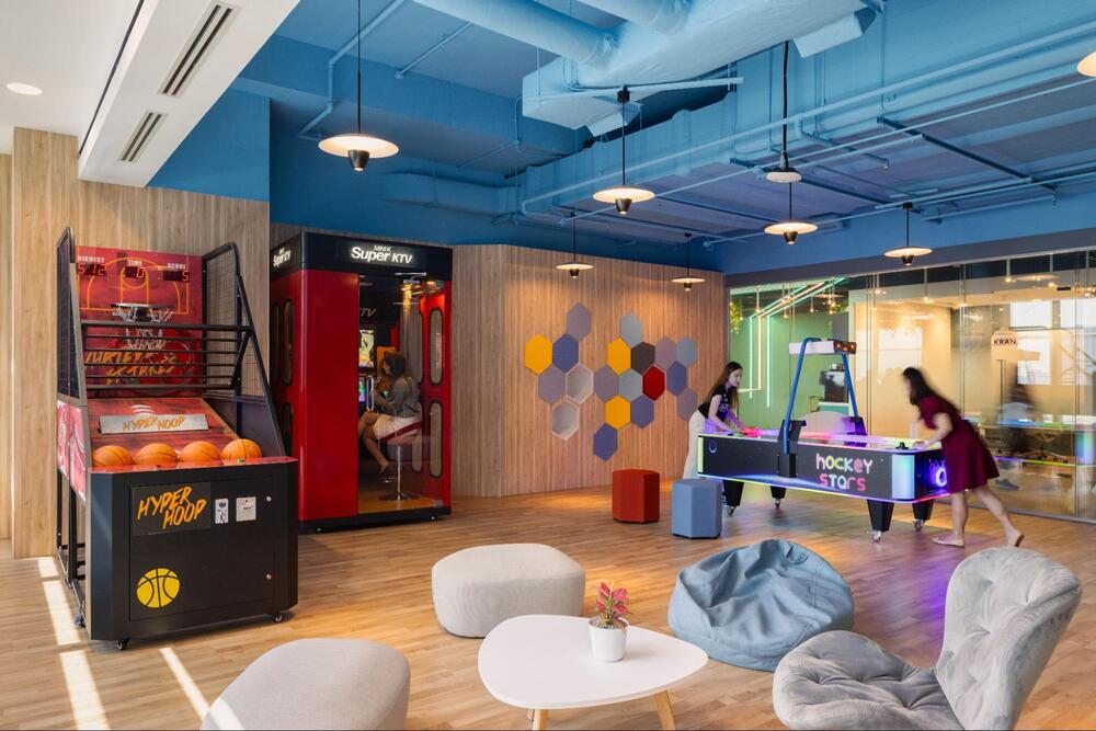 blue office color ideas