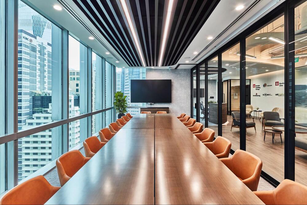 monochromatic office design