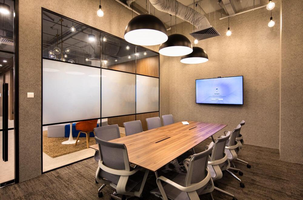 monochromatic office design