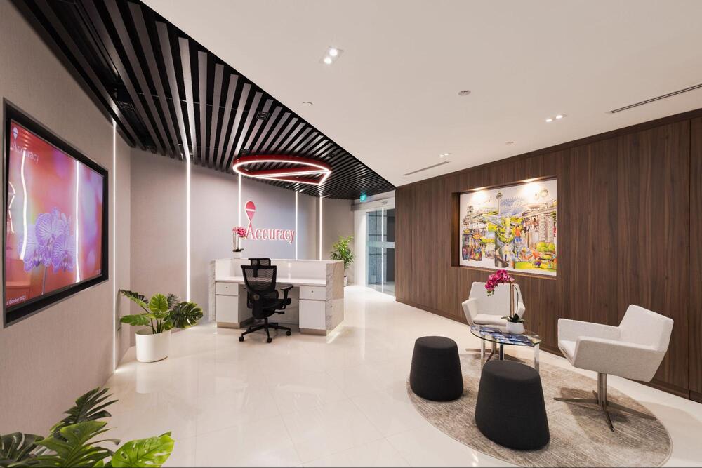 monochromatic office design