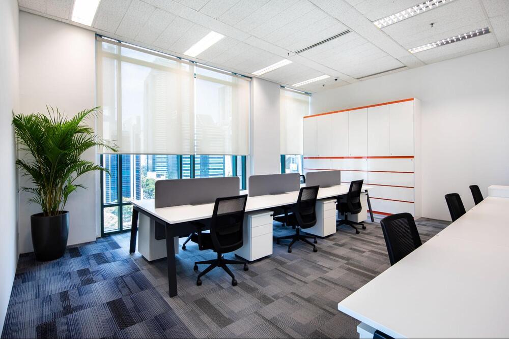 monochromatic office design