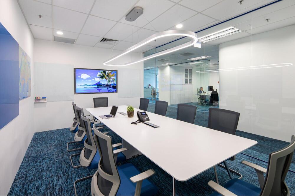 monochromatic office design