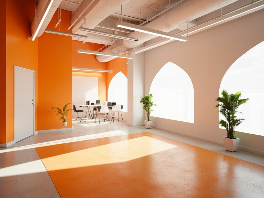 orange office design