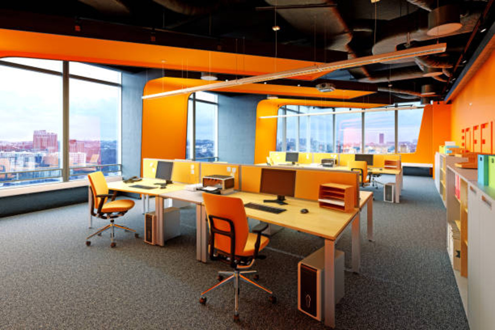 orange office design