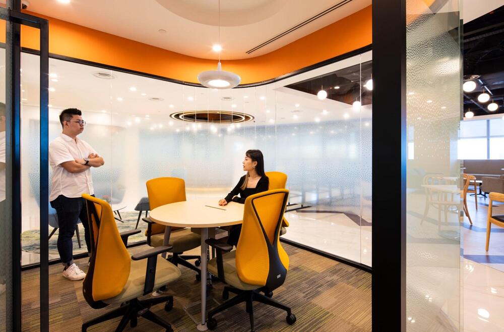 orange office design