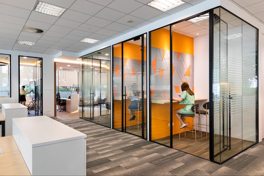 orange office design