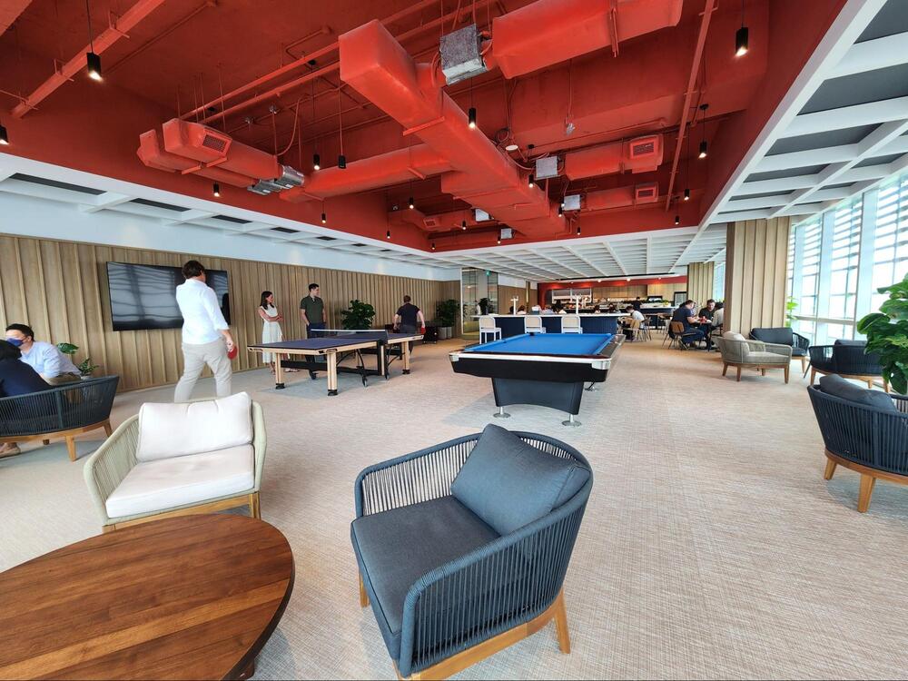 red white and blue office decor